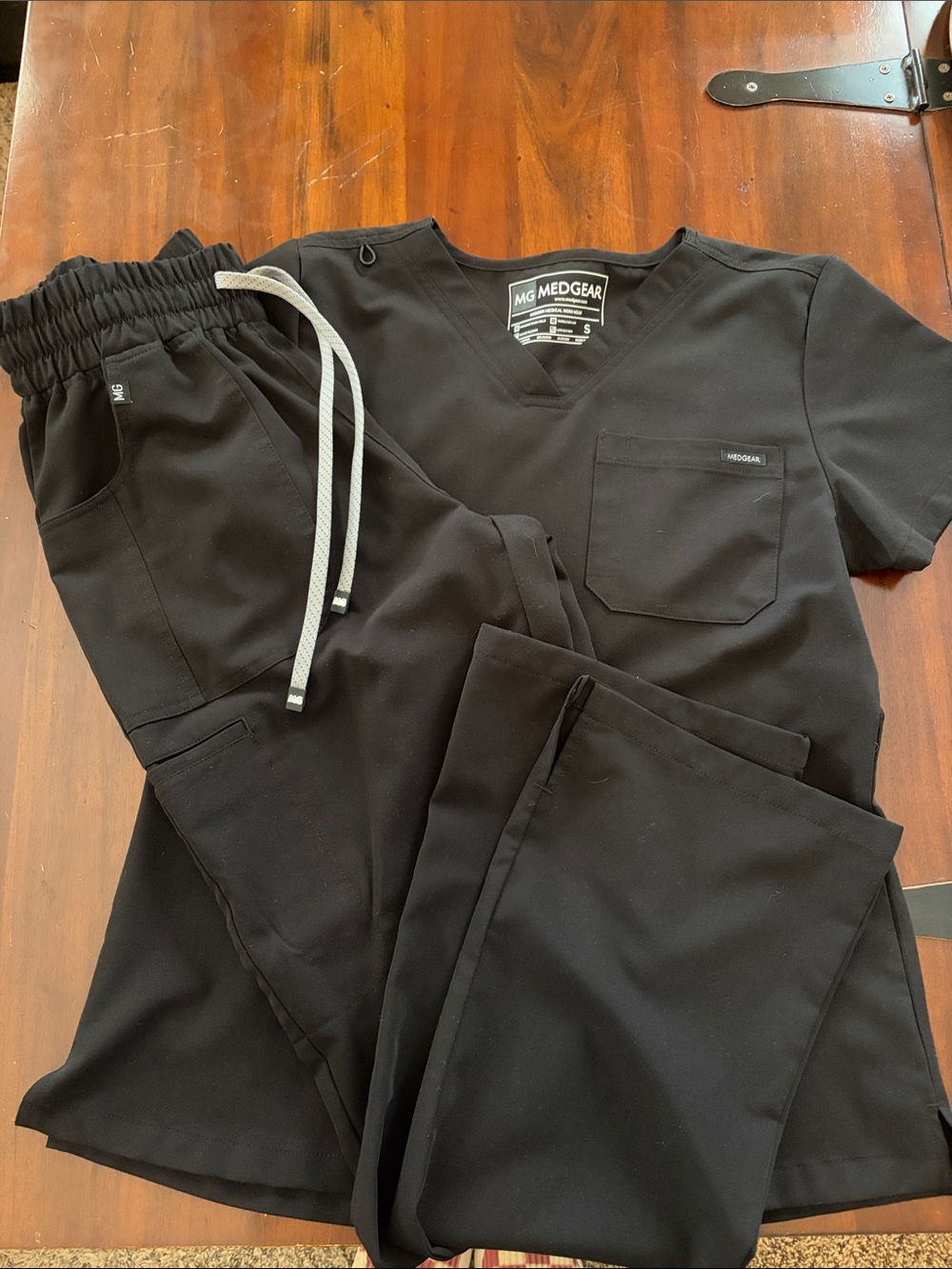 Black Scrub set - Elastic Waist with Drawstring